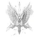 running shoe with wings tattoo design idea