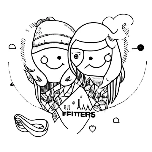 best friends connecting forever  tattoo design idea