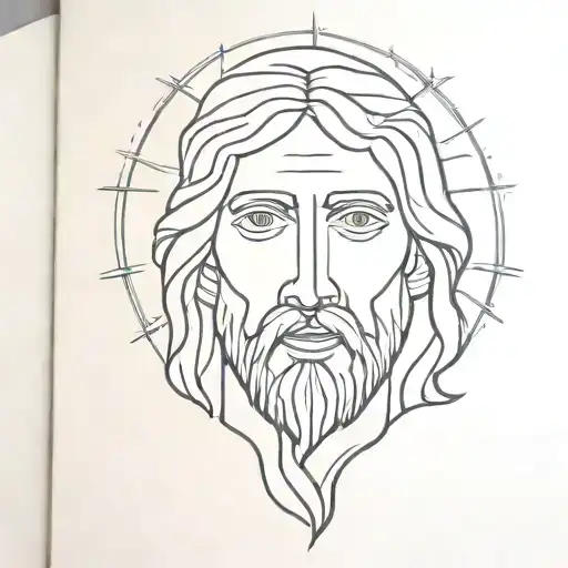 buff jesus christ tattoo design idea