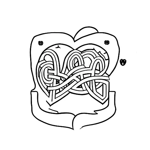 A minimalist tattoo of a heart with the letters A B M forming the shape, symbolizing the deep love and bond between a mother and child. tattoo design idea