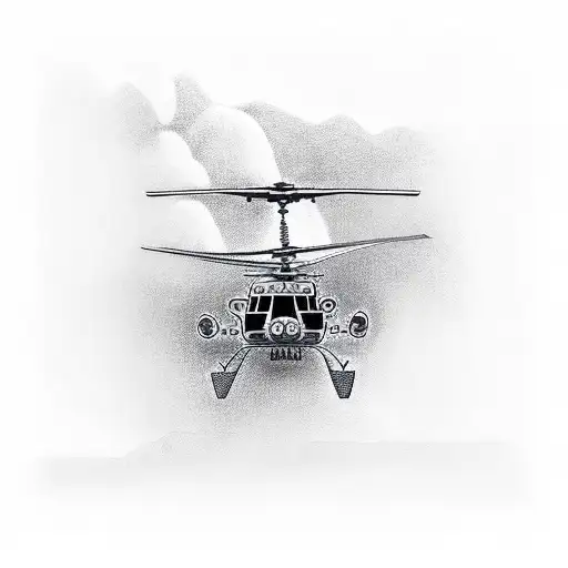 uh60 helicopter  tattoo design idea