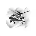 uh60 Blackhawk helicopter  tattoo design idea