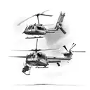 uh60 Blackhawk helicopter  tattoo design idea