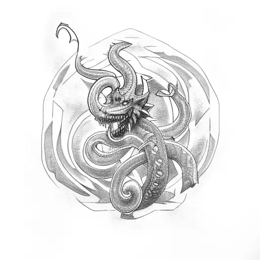 Kratos jormungandr atreus tattoo design idea