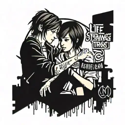 Life is strange Video game based tattoo showing the quote “I’m so glad your my partner in crime. As long as you’ll be my tattoo design idea