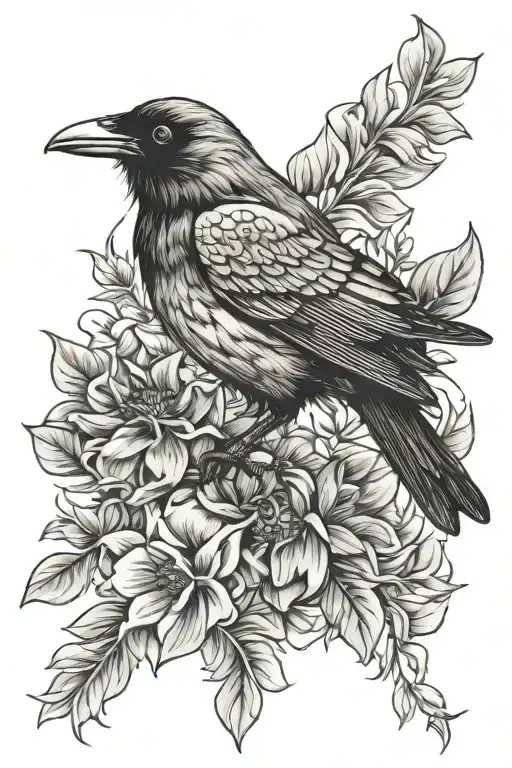 crow, bee, silk tail, bull   tattoo design idea