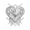 twin flame tattoo design idea