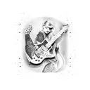 Guitar with taylor swift album names  tattoo design idea