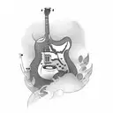 Guitar with taylor swift album names  tattoo design idea