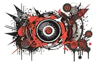trash polka itachi sharingan tattoo design idea