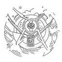 A creative tattoo design combining the concept of Kairos (opportune moment) and the god Chronos from Greek mythology tattoo design idea