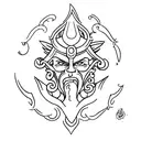 A creative tattoo design combining the concept of Kairos (opportune moment) and the god Chronos from Greek mythology tattoo design idea