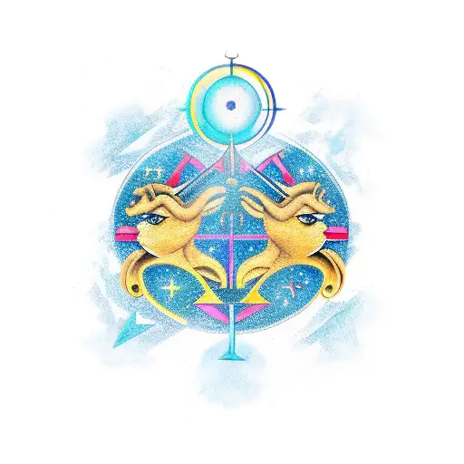 Gemini Sagittarius Pisces  tattoo design idea