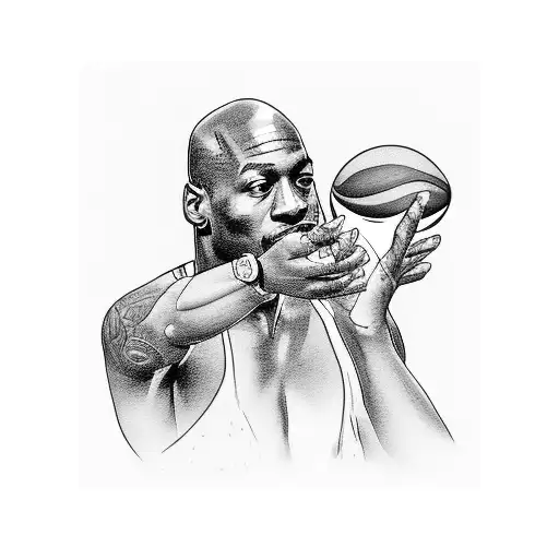 michael jordan shirtless smoking tattoo design idea