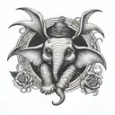 gothic dumbo tattoo design idea