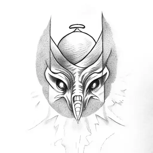 good omens aziraphale and Crowley tattoo design idea