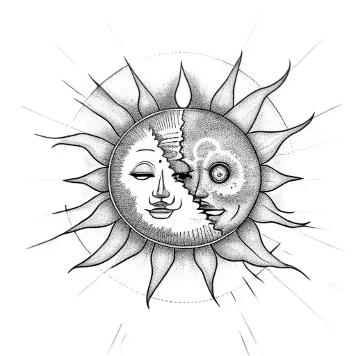 2 matching sun and moon with the words no matter what underneath it  tattoo design idea