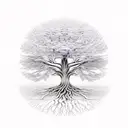 tree of life over top of an elephant tattoo design idea