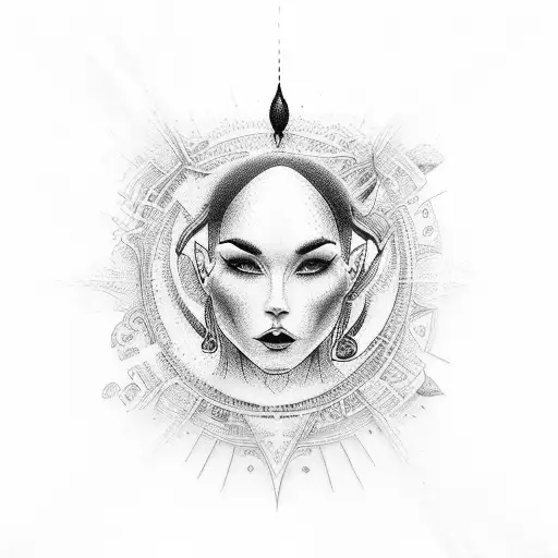 spiritual enlightenment and sexual obsession  tattoo design idea