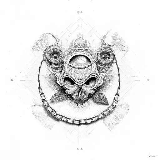 broken chain and enlightenment  tattoo design idea