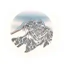 Mountain Scene tattoo design idea