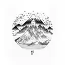 Mountain Scene tattoo design idea