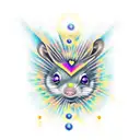 eye rat master chains heart tattoo design idea