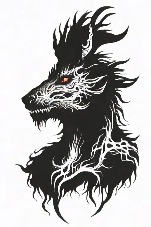 wendigo tattoo design idea