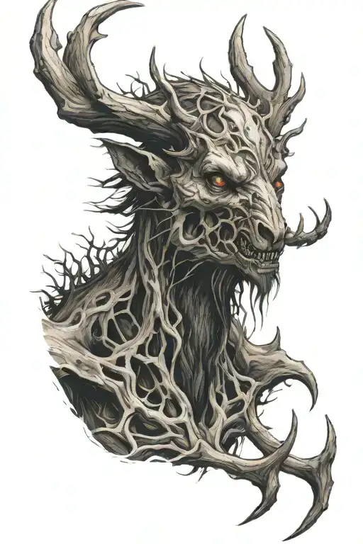 wendigo tattoo design idea