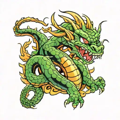 shenron dragon ball z tattoo design idea