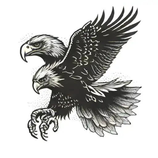 eagle soaring tattoo design idea