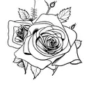 rose and wine grape  tattoo design idea