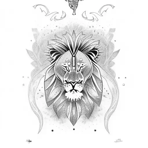 jamaican themed full sleeve with lion and Hummingbird tattoo design idea