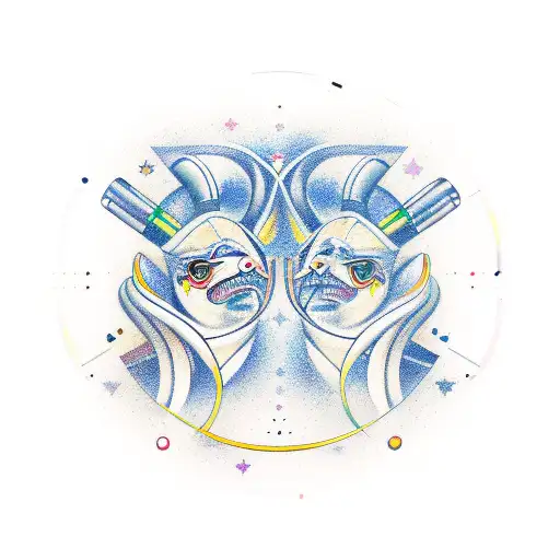 gemini virgo tattoo design idea