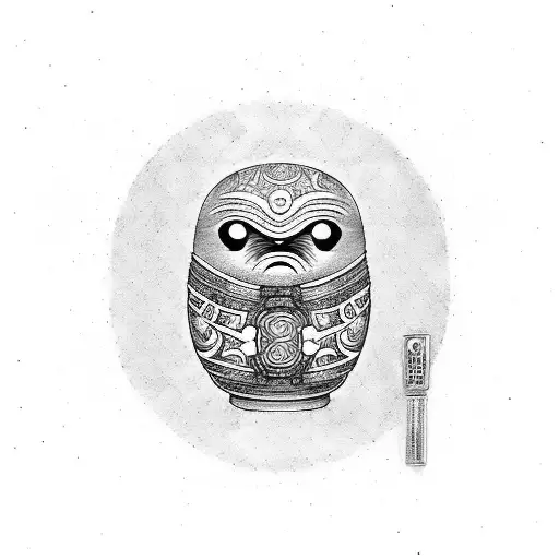 daruma tattoo design idea
