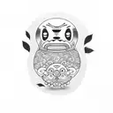 daruma tattoo design idea