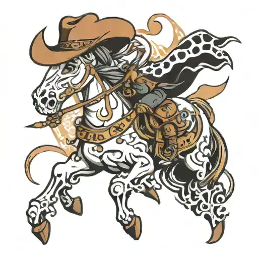 ghost, cowboy  tattoo design idea
