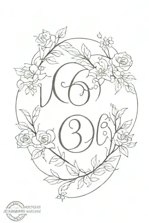 wedding date 06 13 2024 tattoo design idea