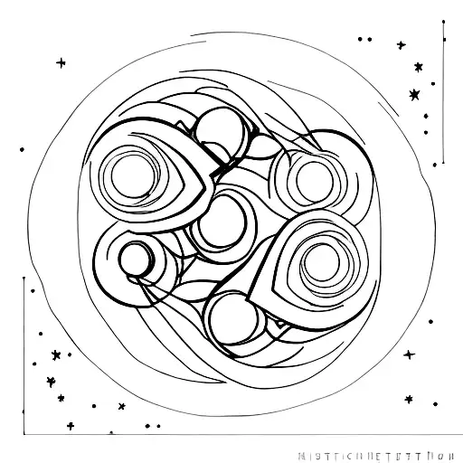 BTS lyrics merging with moon and stars tattoo design idea