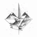 3 triangles and new beginnings  tattoo design idea