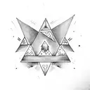 3 triangles and new beginnings  tattoo design idea