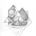 3 triangles and new beginnings  tattoo design idea