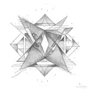 3 triangles and new beginnings  tattoo design idea