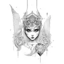 2 daughters and 1 son tattoo design idea