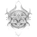 shoulder tattoo incorporating the Dacian Draco, Yggdrasil, and Valknut symbols tattoo design idea