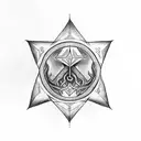 shoulder tattoo incorporating the Dacian Draco, Yggdrasil, and Valknut symbols tattoo design idea