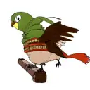Attack on titan bird with scarf tattoo design idea
