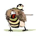 Attack on titan bird with scarf tattoo design idea