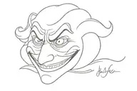 Joker smiley face tattoo design idea