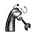 Chess Bishop With a snake tattoo design idea